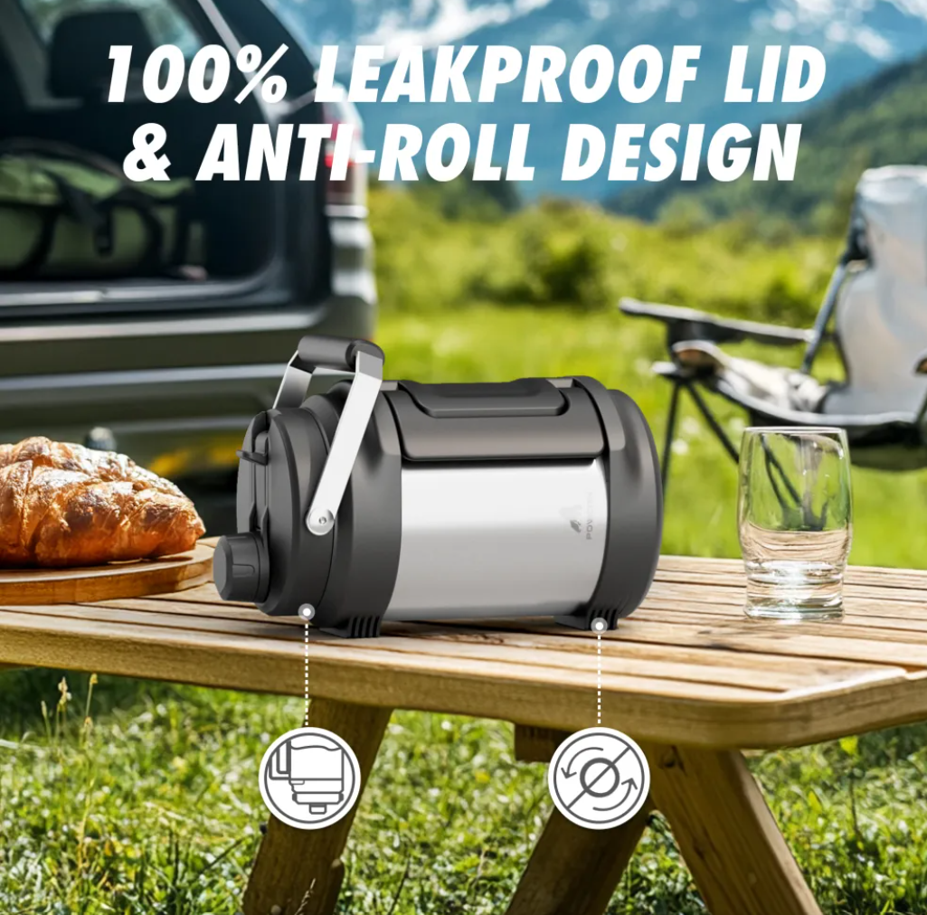 POWCAN Insulated Water Jug with 2-in-1 Lid and Dual Handle 2000 ml