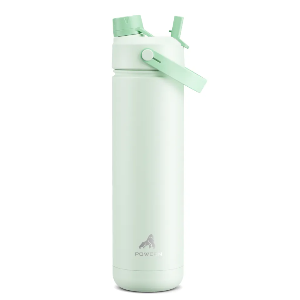 POWCAN Insulated Water Bottle with 2-in-1 Straw and Spout Lid 750 ml