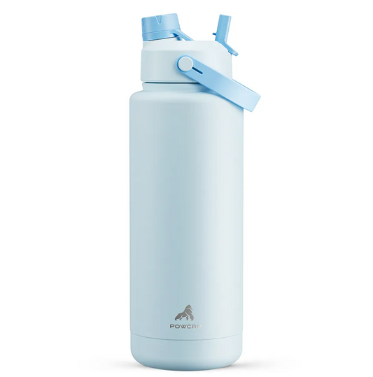 POWCAN Insulated Water Bottle with 2-in-1 Straw and Spout Lid 1000 ml