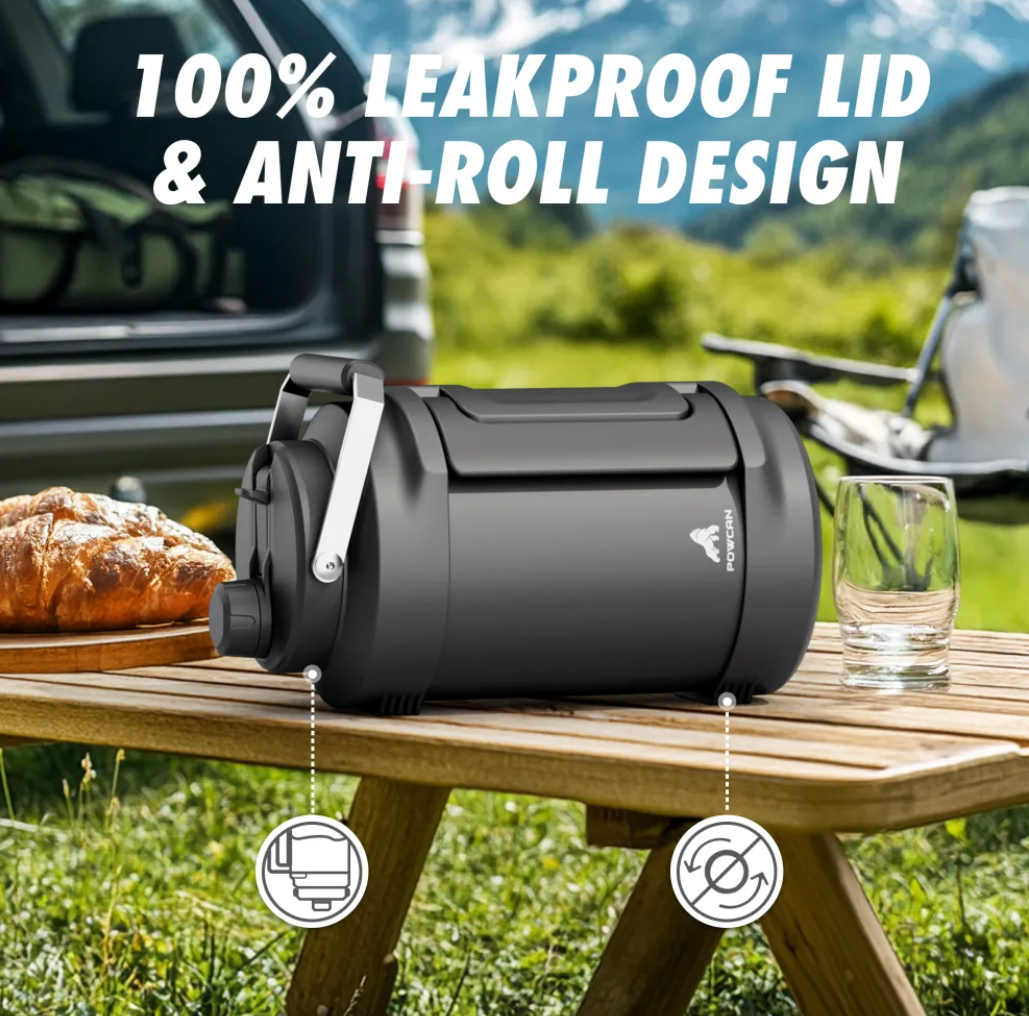 POWCAN Insulated Water Jug with 2-in-1 Lid and Dual Handle 2000 ml